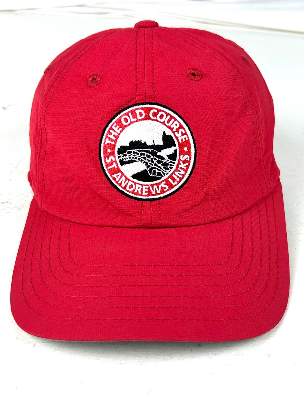 St Andrews Hat Cap Strap Back Mens One Size Red Golf Swilcan Bridge